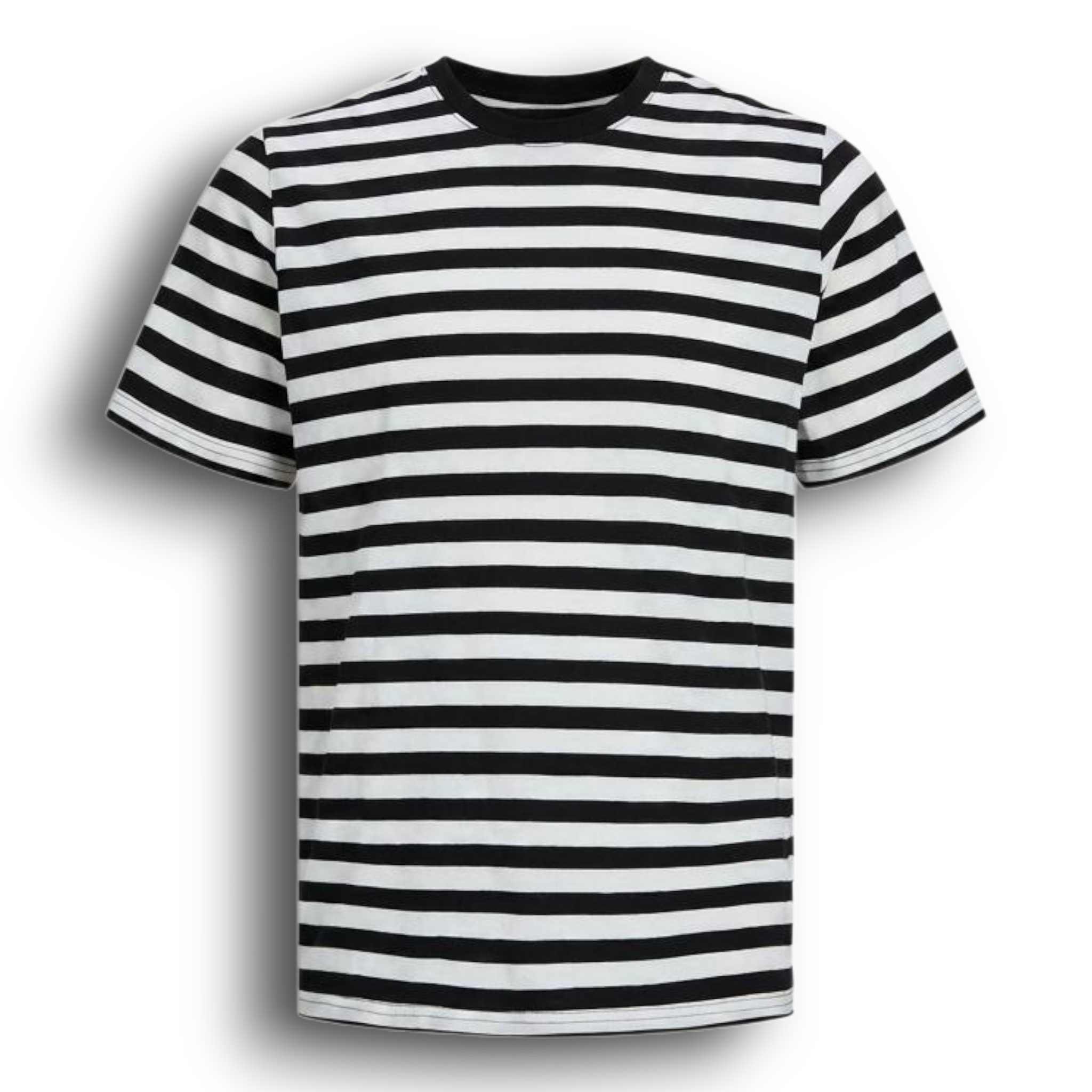 BLACK STRIPPED TEE