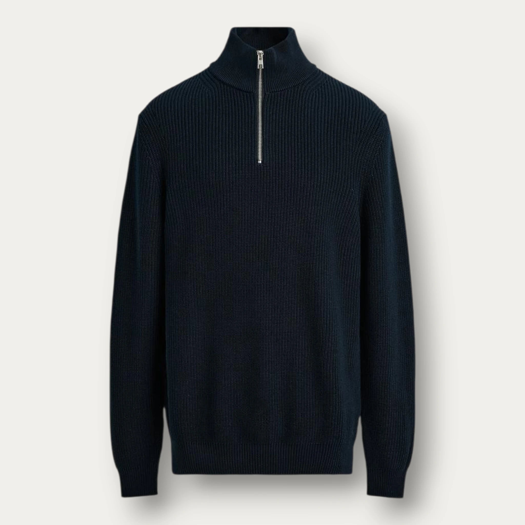 KNIT QUARTER-ZIP JUMPER